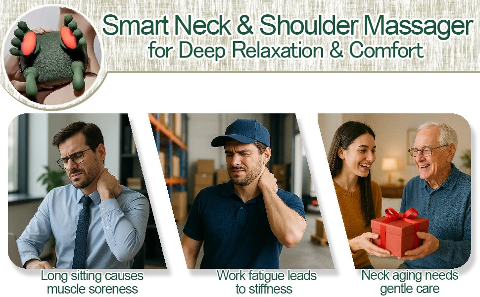 Calmora™ Wireless Neck Massager — Bionic Finger Kneading