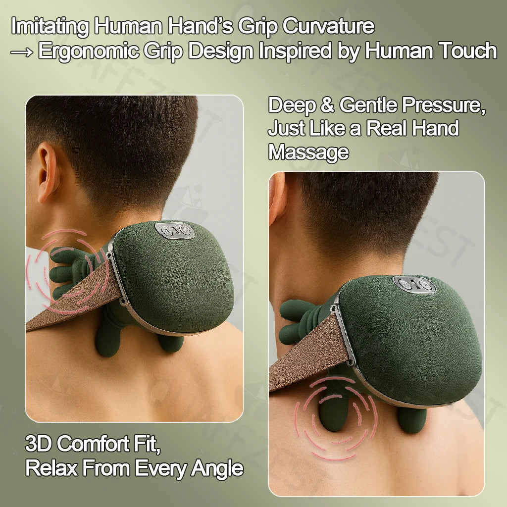 Calmora™ Wireless Neck Massager — Bionic Finger Kneading