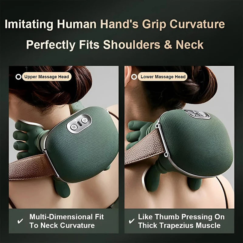 Calmora™ Pro Bionic Neck & Shoulder Massager — Heat + Kneading