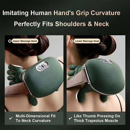 Calmora™ Pro Bionic Neck & Shoulder Massager — Heat + Kneading