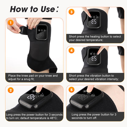 Calmora™ Heated Knee Massager — Heat + Vibration