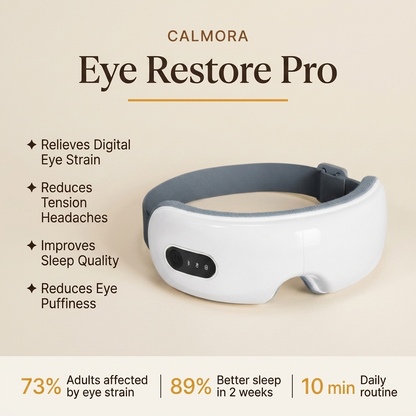 Calmora™ Smart Eye Massager — Heat, Compression & Bluetooth